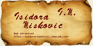 Isidora Mišković vizit kartica